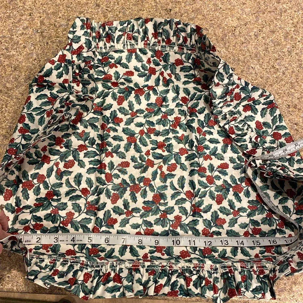 Longaberger Traditional Holly Serving Tray Basket Fabric Liner 217927 Liner Only